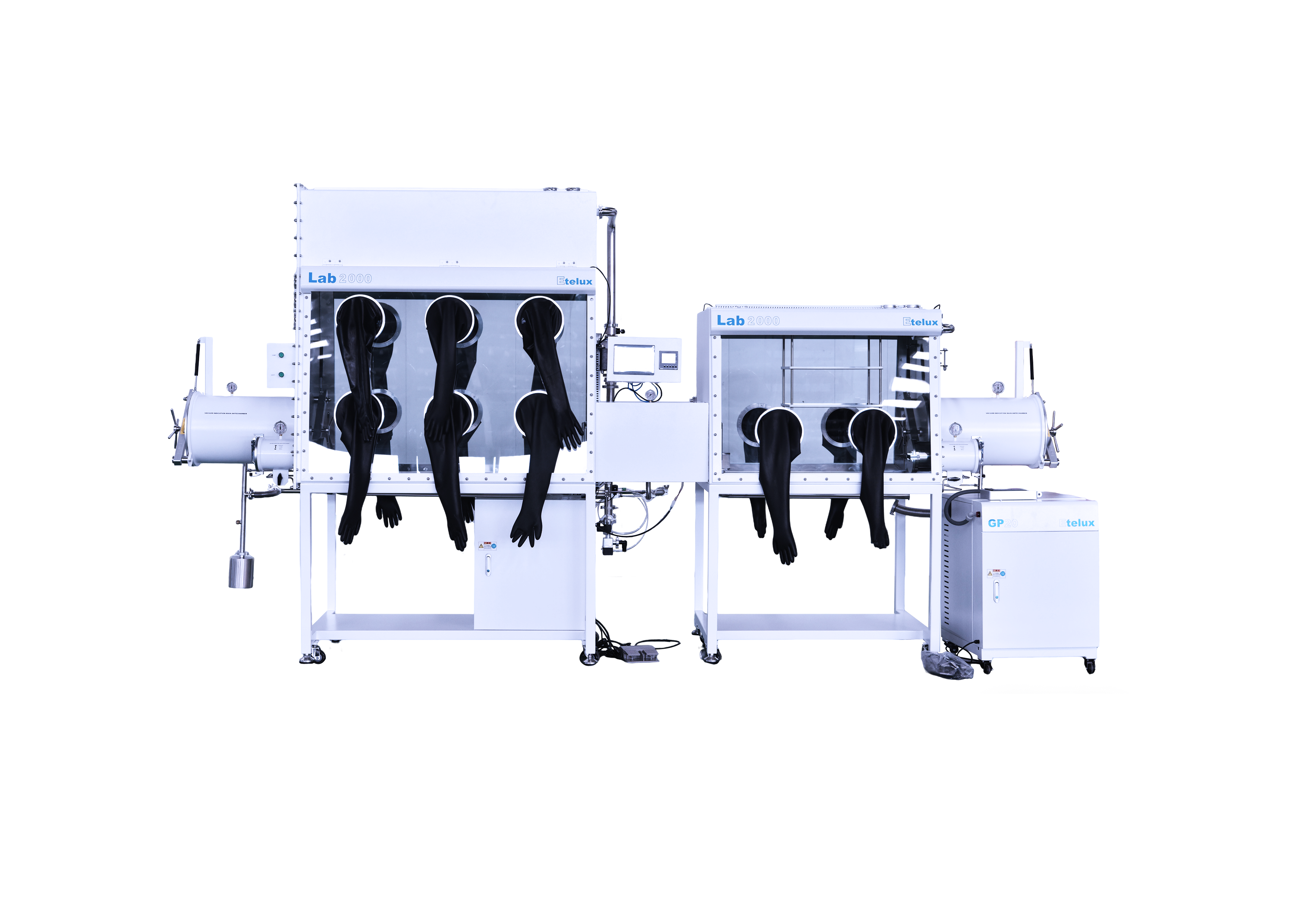 十二手套口手套箱连接单工位手套箱带加热过渡舱实验/加工系统