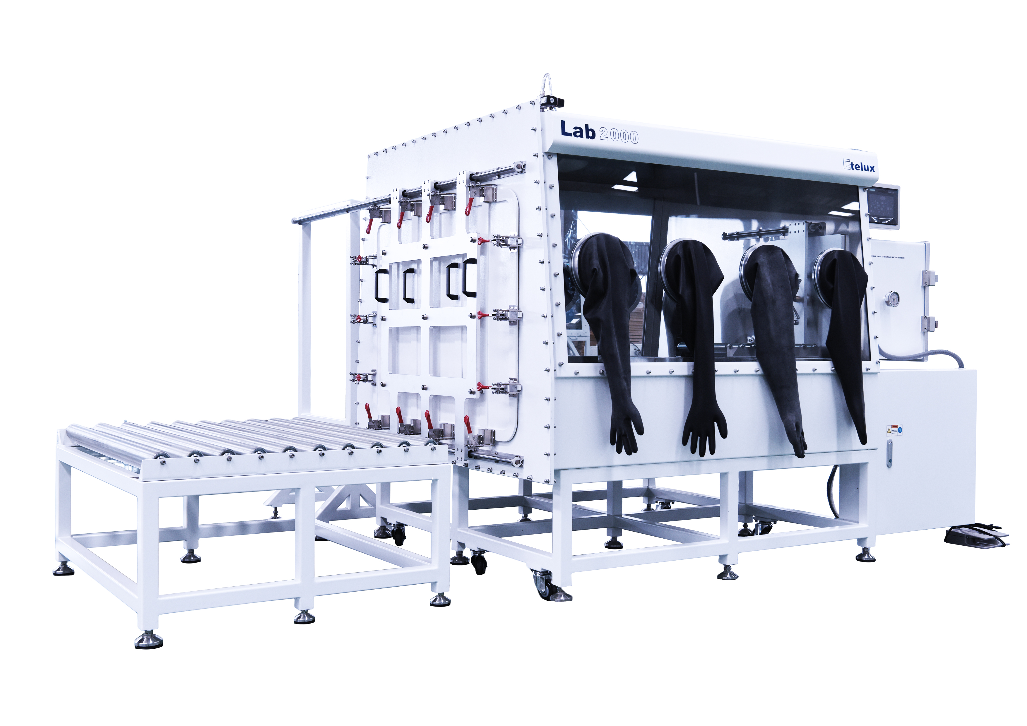 粉末冶金/粉末加工-带热口双面四工位手套箱系统