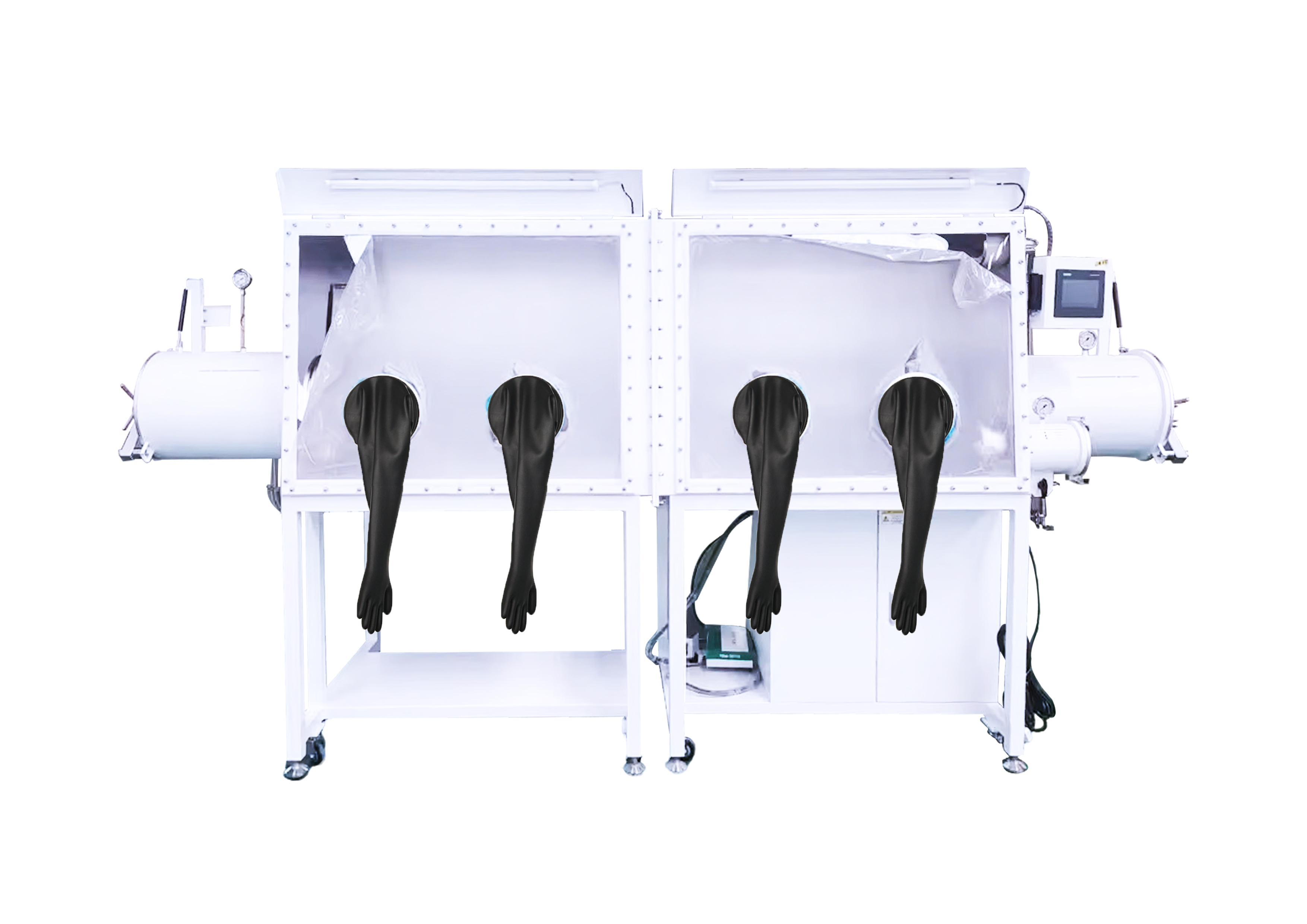 双舱双工位带加热双过渡舱手套箱