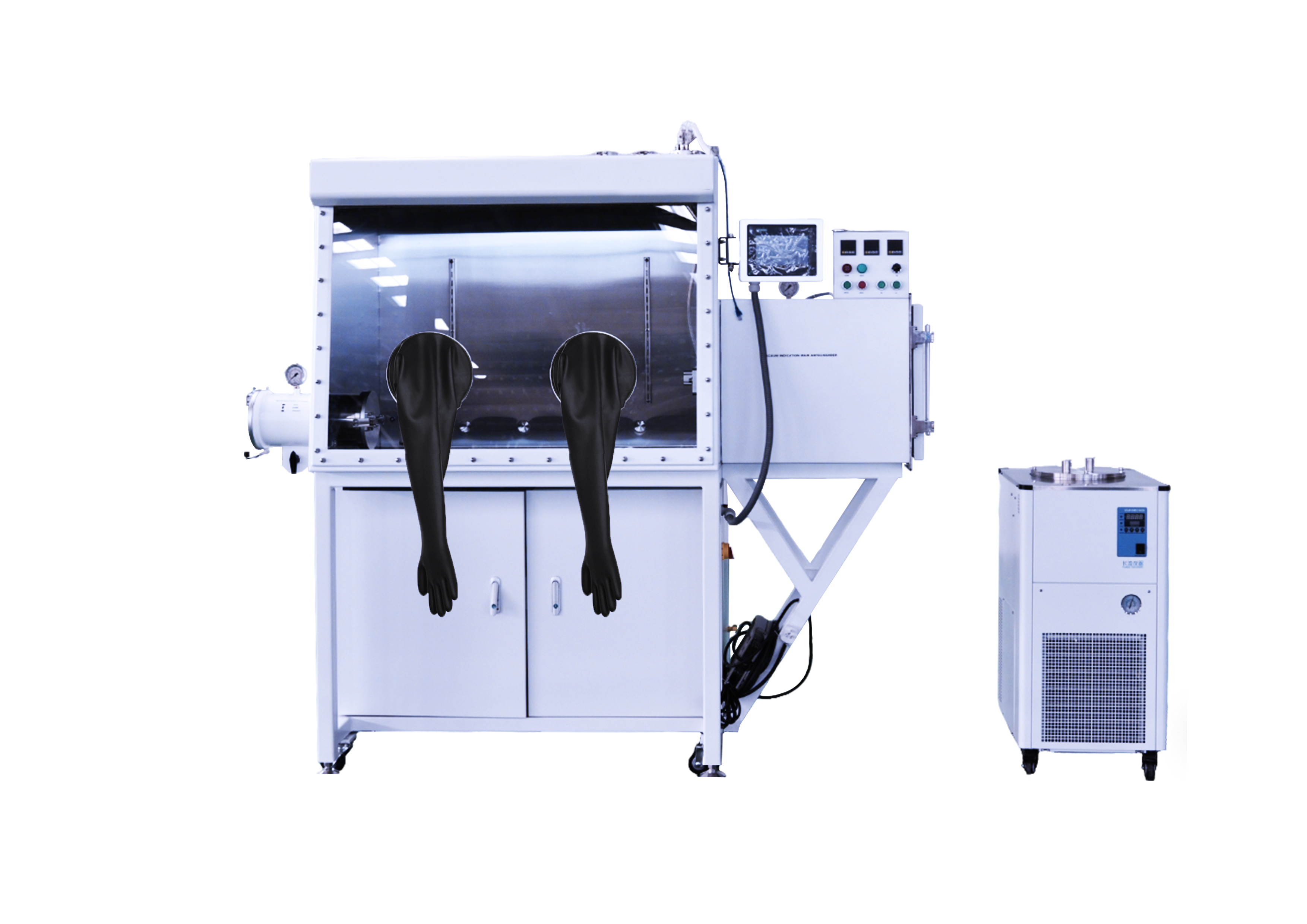 先进材料合成-集成加热方舱带冷水机手套箱